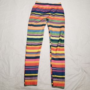 Stripe rainbow leggings